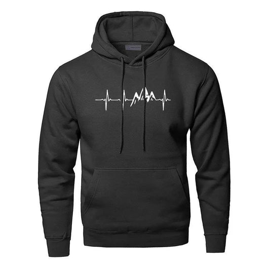 Fleece-Lined Heartbeat Hoodie Sweatshirt