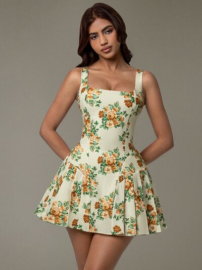 Floral Pleated Dress