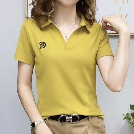 Casual Lapel Polo Shirt for Women
