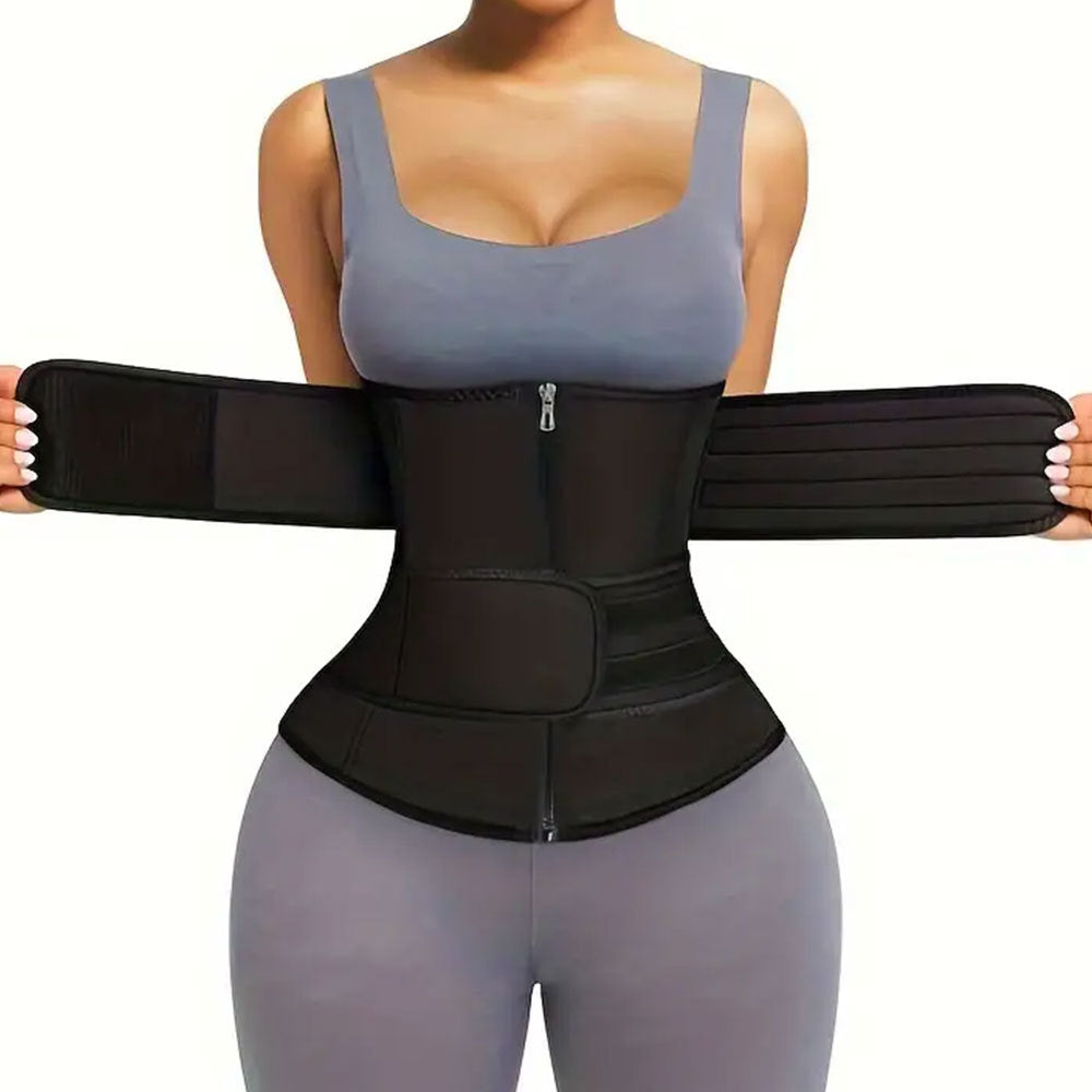 Zippered abdominal tightening belt