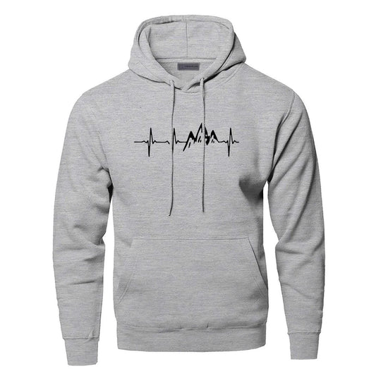 Fleece-Lined Heartbeat Hoodie Sweatshirt