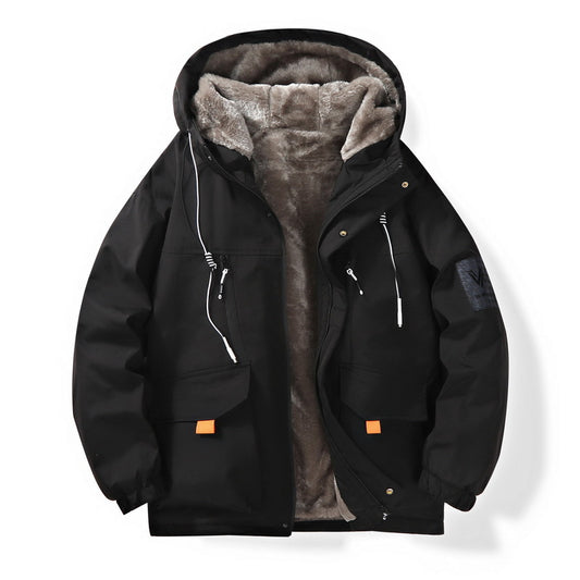 Men's thick and warm padded loose-fitting cotton coat