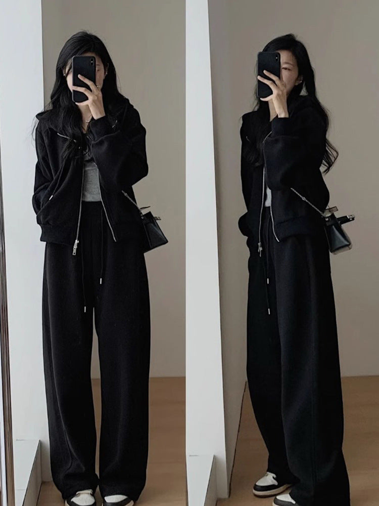 Women's Hooded Sweatshirt and Pants Casual Set