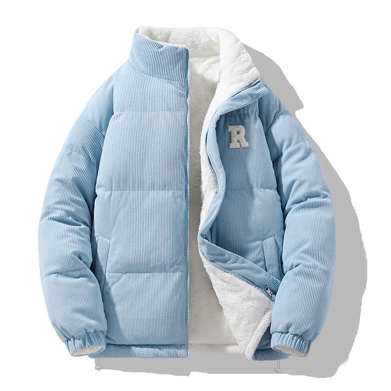 Winter thick cotton coat double-sided wearable