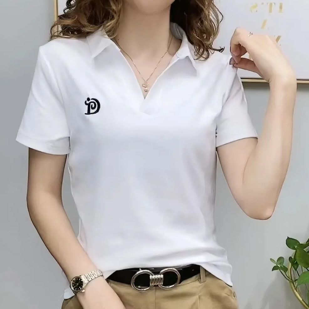 Casual Lapel Polo Shirt for Women