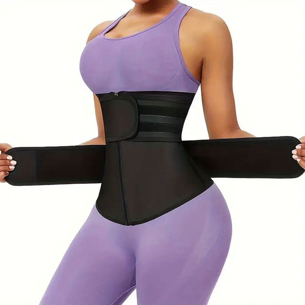 Zippered abdominal tightening belt