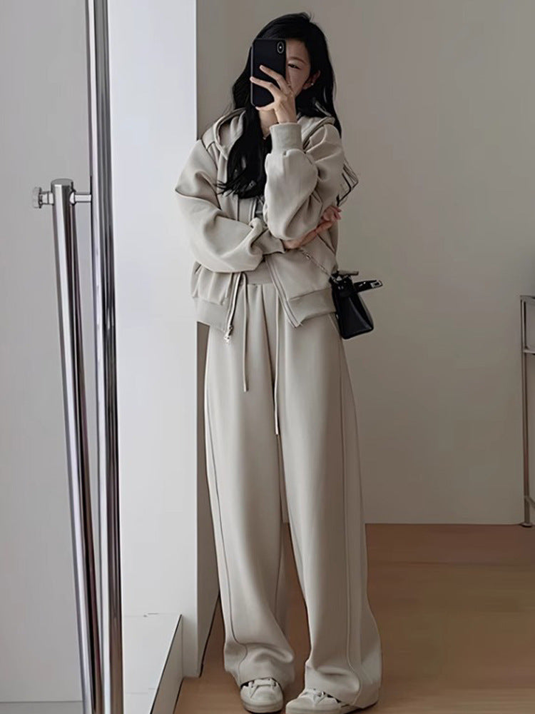 Women's Hooded Sweatshirt and Pants Casual Set