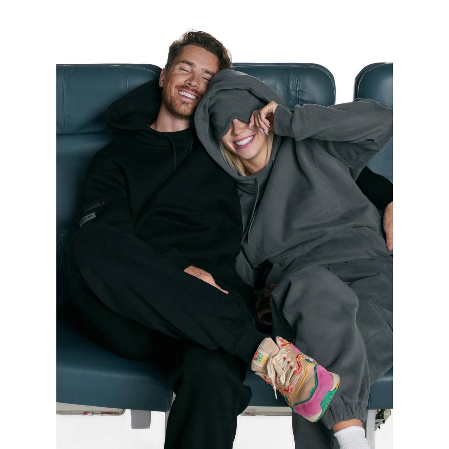 Eye Mask Hoodie Sweatshirt for Travel and Office Rest