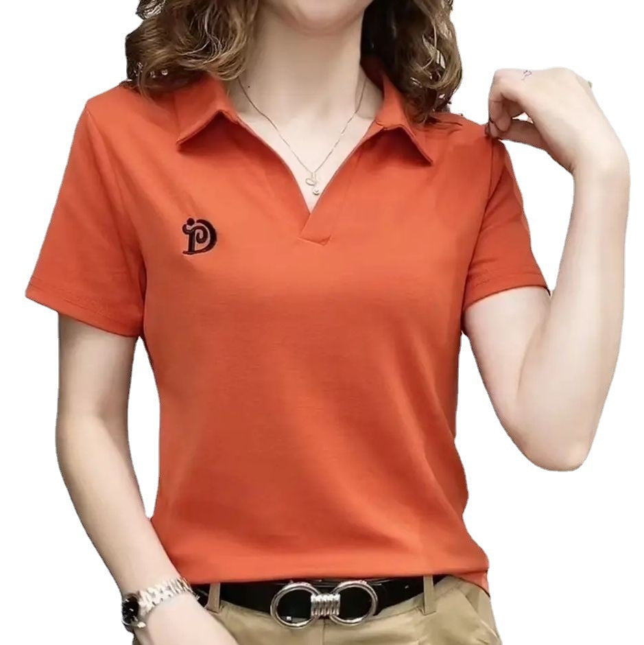 Casual Lapel Polo Shirt for Women