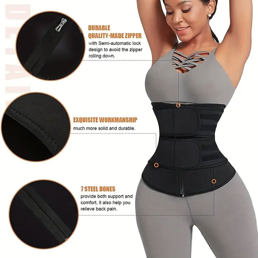 Zippered abdominal tightening belt