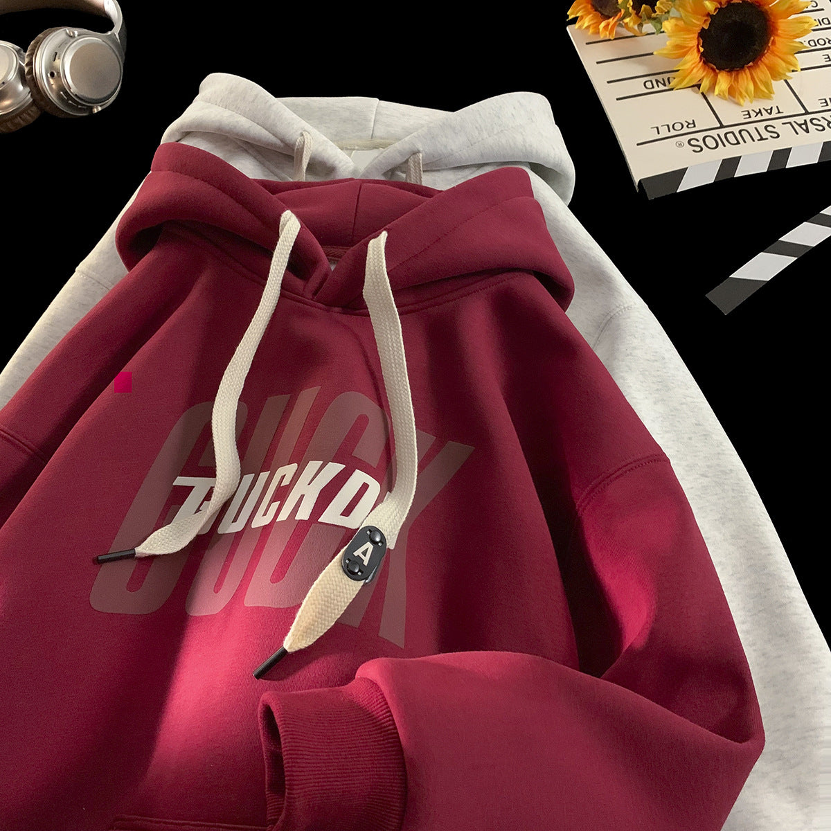 Fleece-lined hoodie jacket