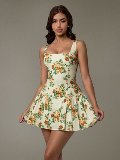 Floral Pleated Dress