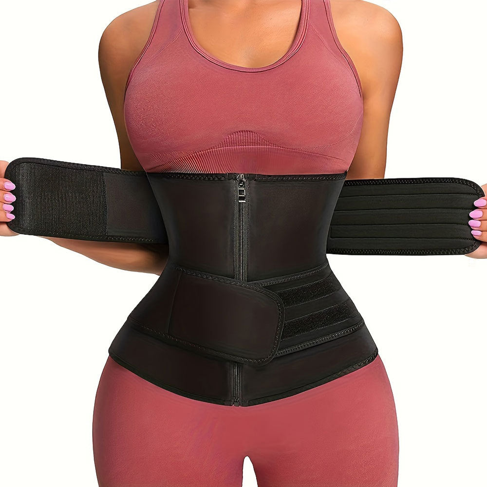Zippered abdominal tightening belt