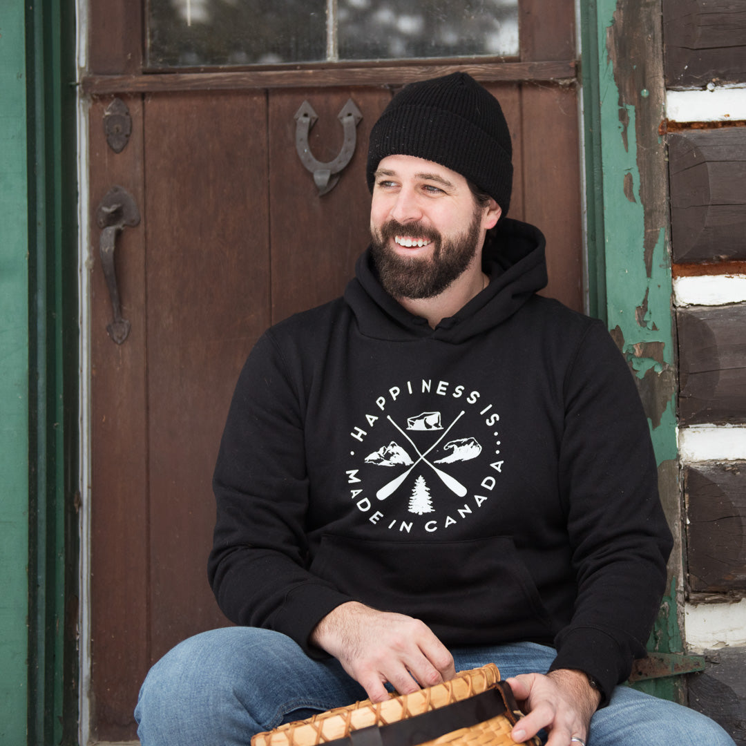 Unisex Crest Hoodie Jet Black-3