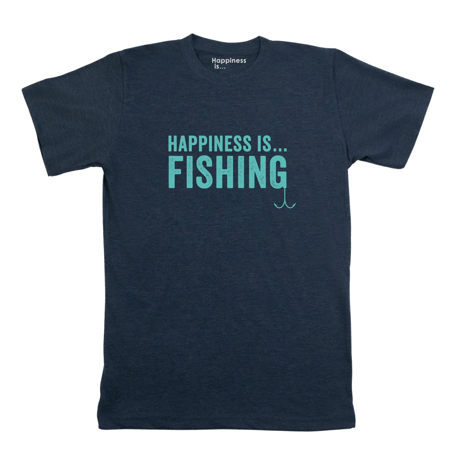Men's Fishing T-Shirt, Heather Navy-0