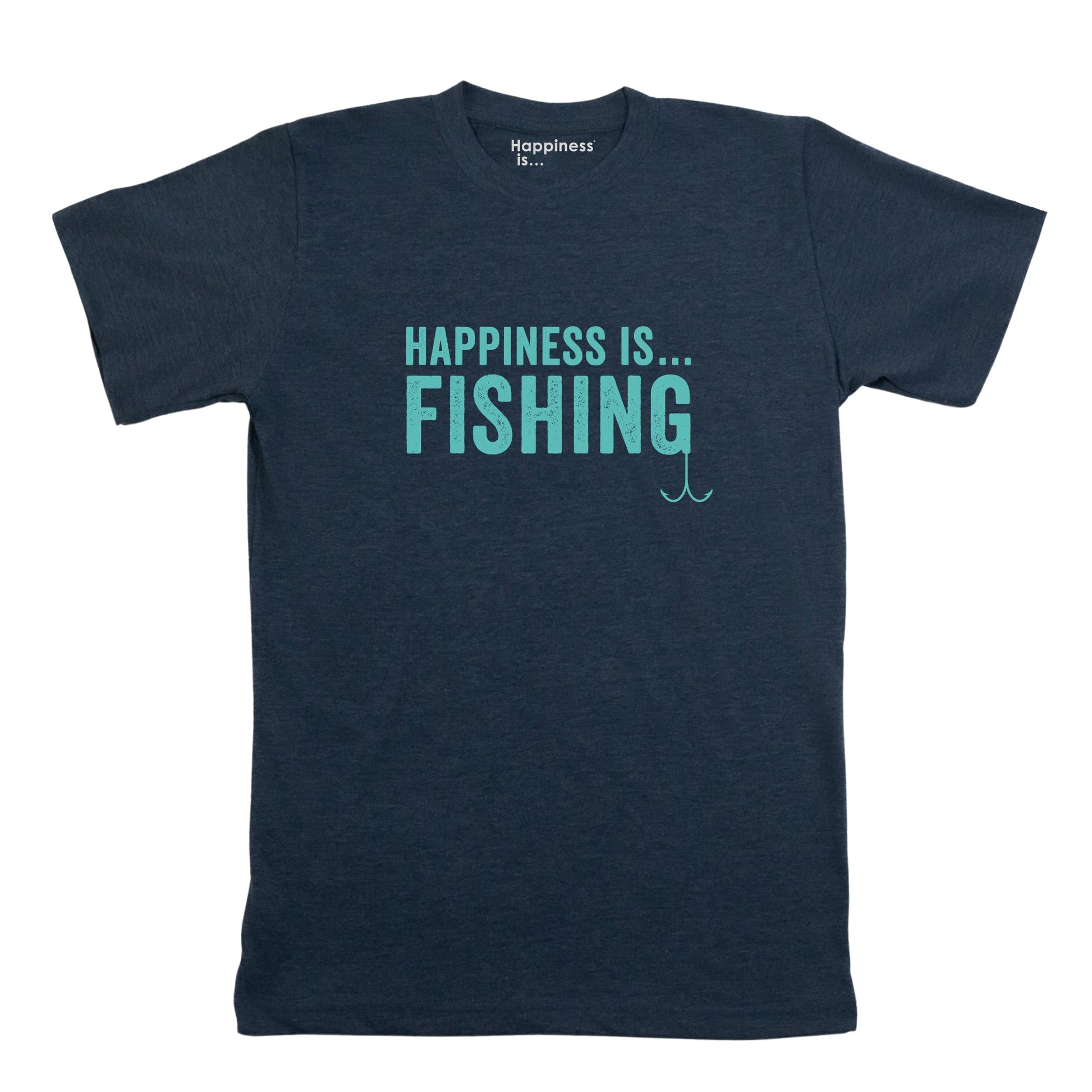Men's Fishing T-Shirt, Heather Navy-0