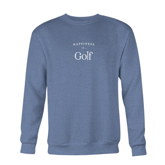 Men's Golf Crew Sweatshirt, Heather Navy-0