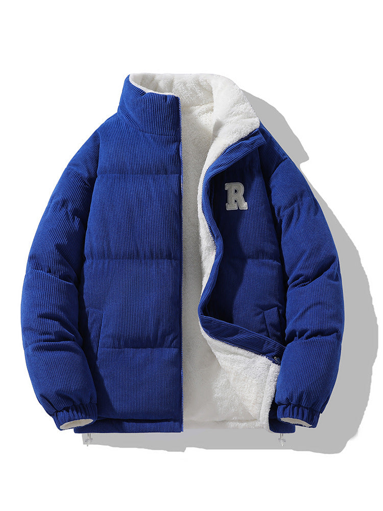 Winter thick cotton coat double-sided wearable