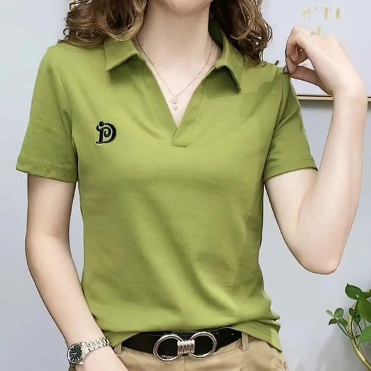 Casual Lapel Polo Shirt for Women