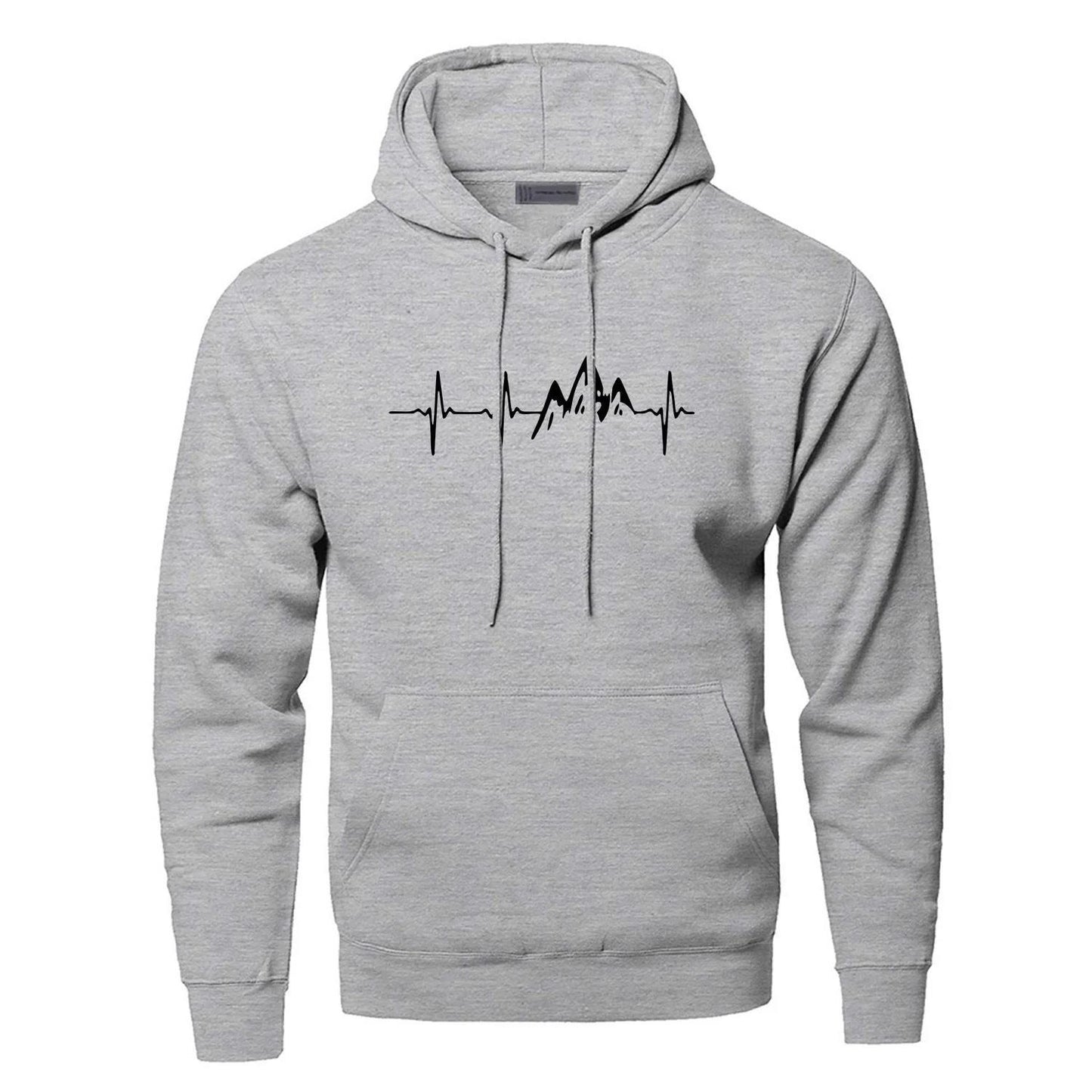 Fleece-Lined Heartbeat Hoodie Sweatshirt