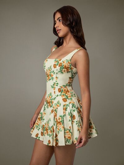 Floral Pleated Dress