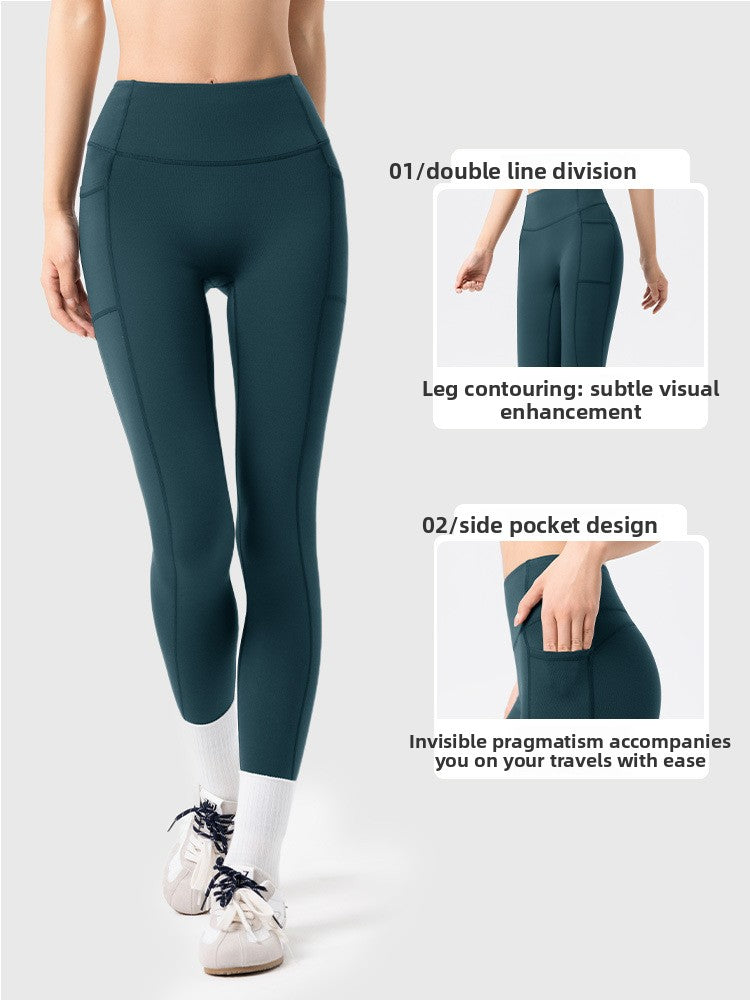 Thick fleece yoga pants