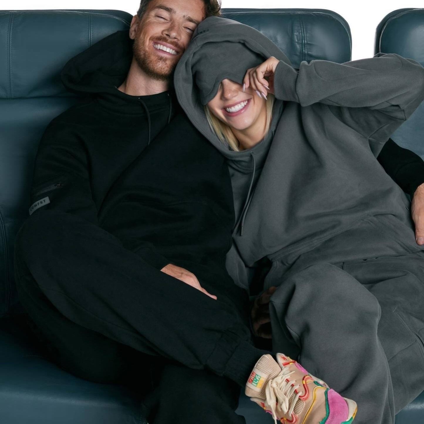 Eye Mask Hoodie Sweatshirt for Travel and Office Rest