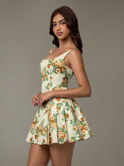 Floral Pleated Dress