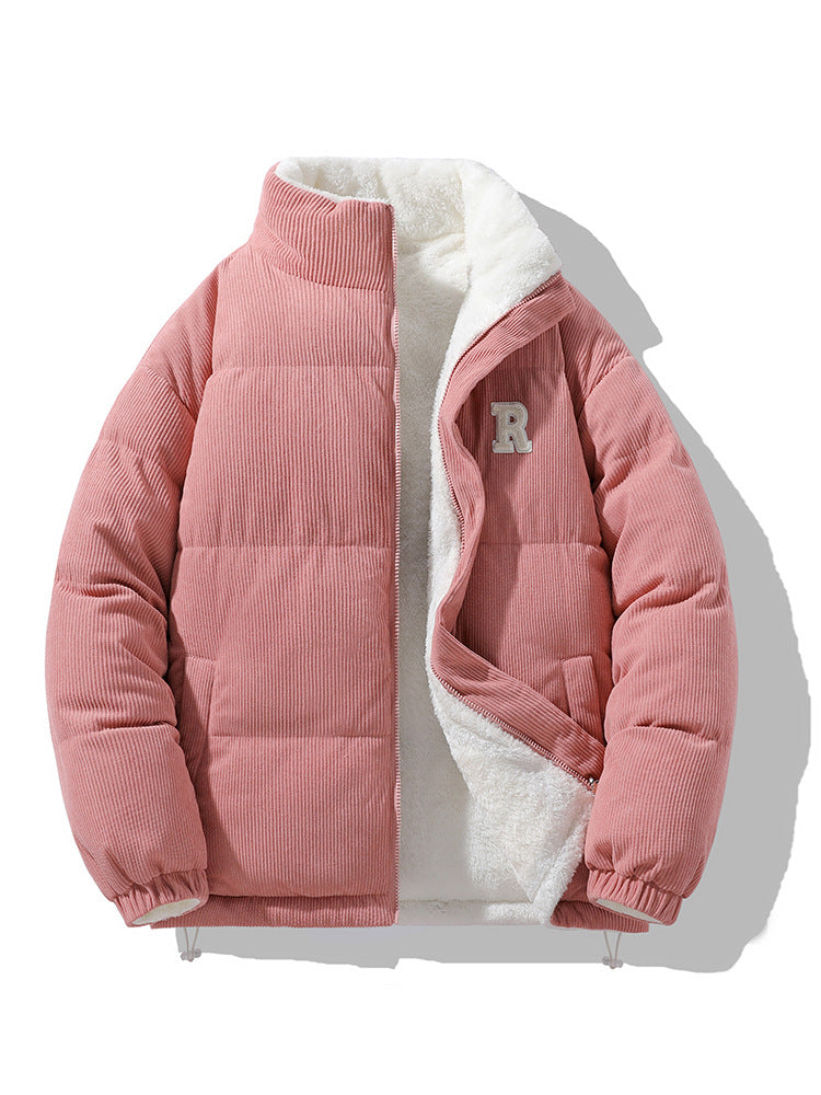 Winter thick cotton coat double-sided wearable