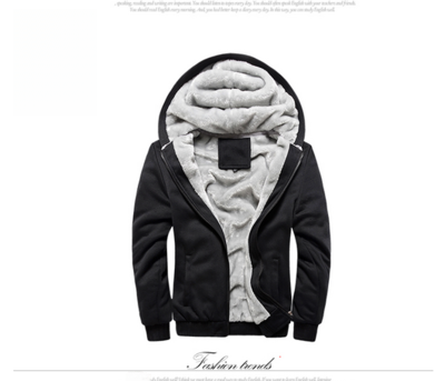 Men's hooded wool coat