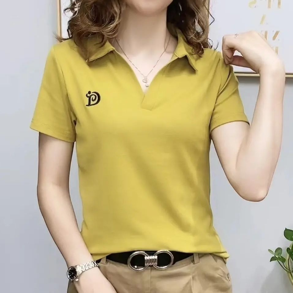 Casual Lapel Polo Shirt for Women