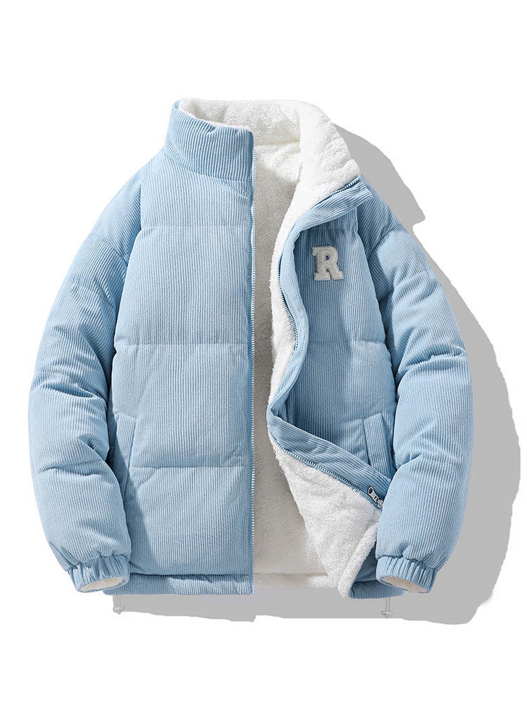 Winter thick cotton coat double-sided wearable